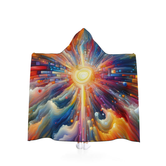 Kaleidoscopic Tachism Breath Hooded Blanket - ATUH.ART