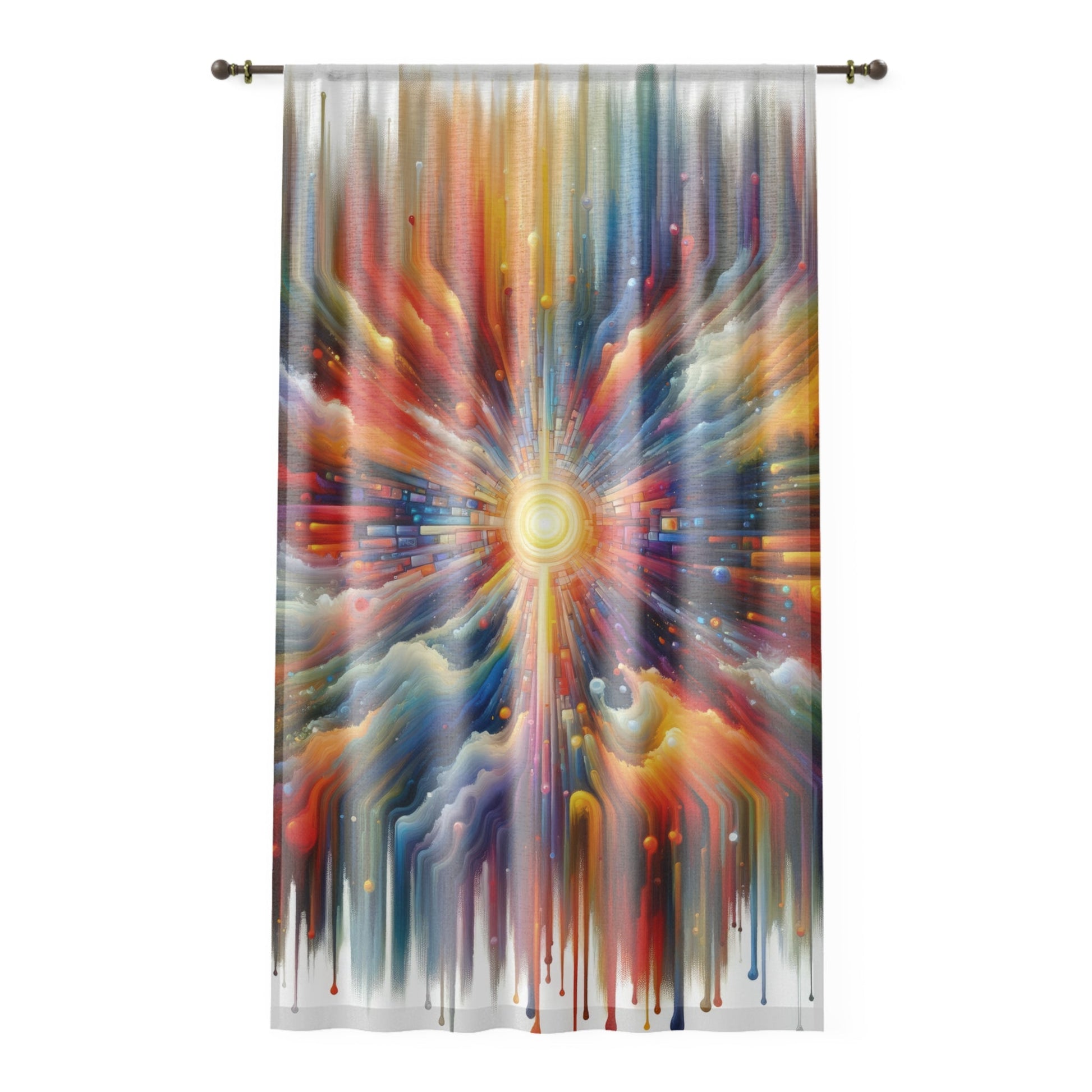 Kaleidoscopic Tachism Breath Window Curtain - ATUH.ART