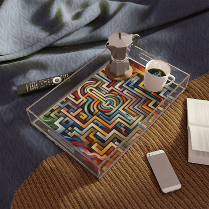 Labyrinthine Love Choices Acrylic Serving Tray - ATUH.ART