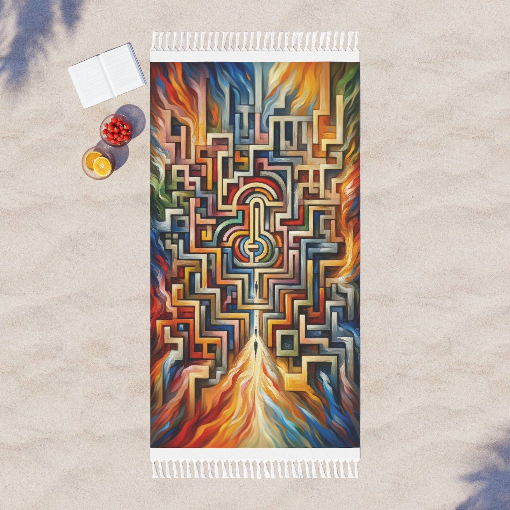 Labyrinthine Love Choices Boho Beach Cloth - ATUH.ART