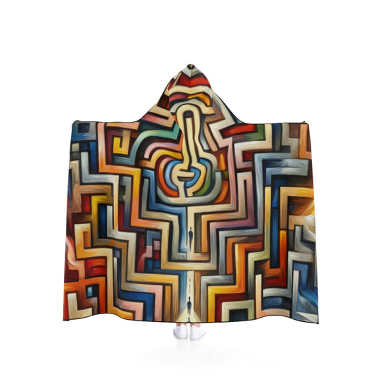 Labyrinthine Love Choices Hooded Blanket - ATUH.ART