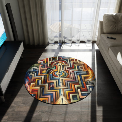 Labyrinthine Love Choices Round Rug - ATUH.ART