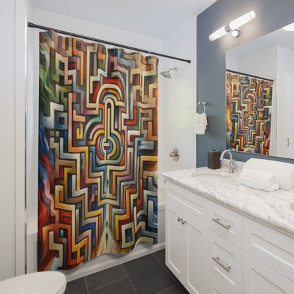 Labyrinthine Love Choices Shower Curtains - ATUH.ART