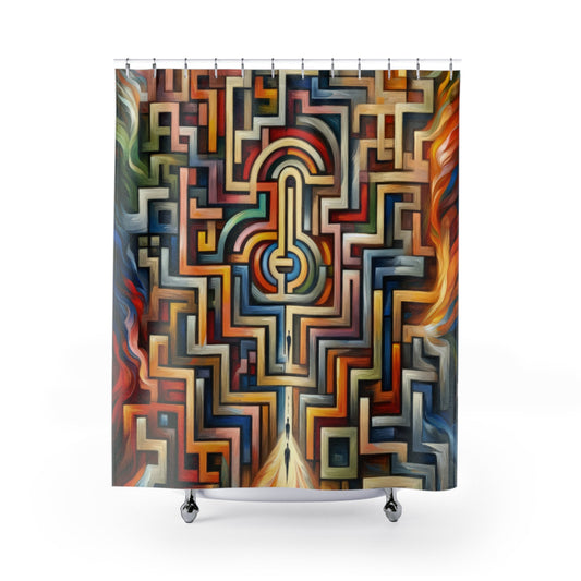 Labyrinthine Love Choices Shower Curtains - ATUH.ART