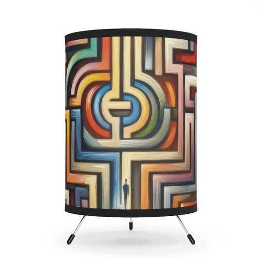 Labyrinthine Love Choices Tripod Lamp with High-Res Printed Shade, US\CA plug - ATUH.ART