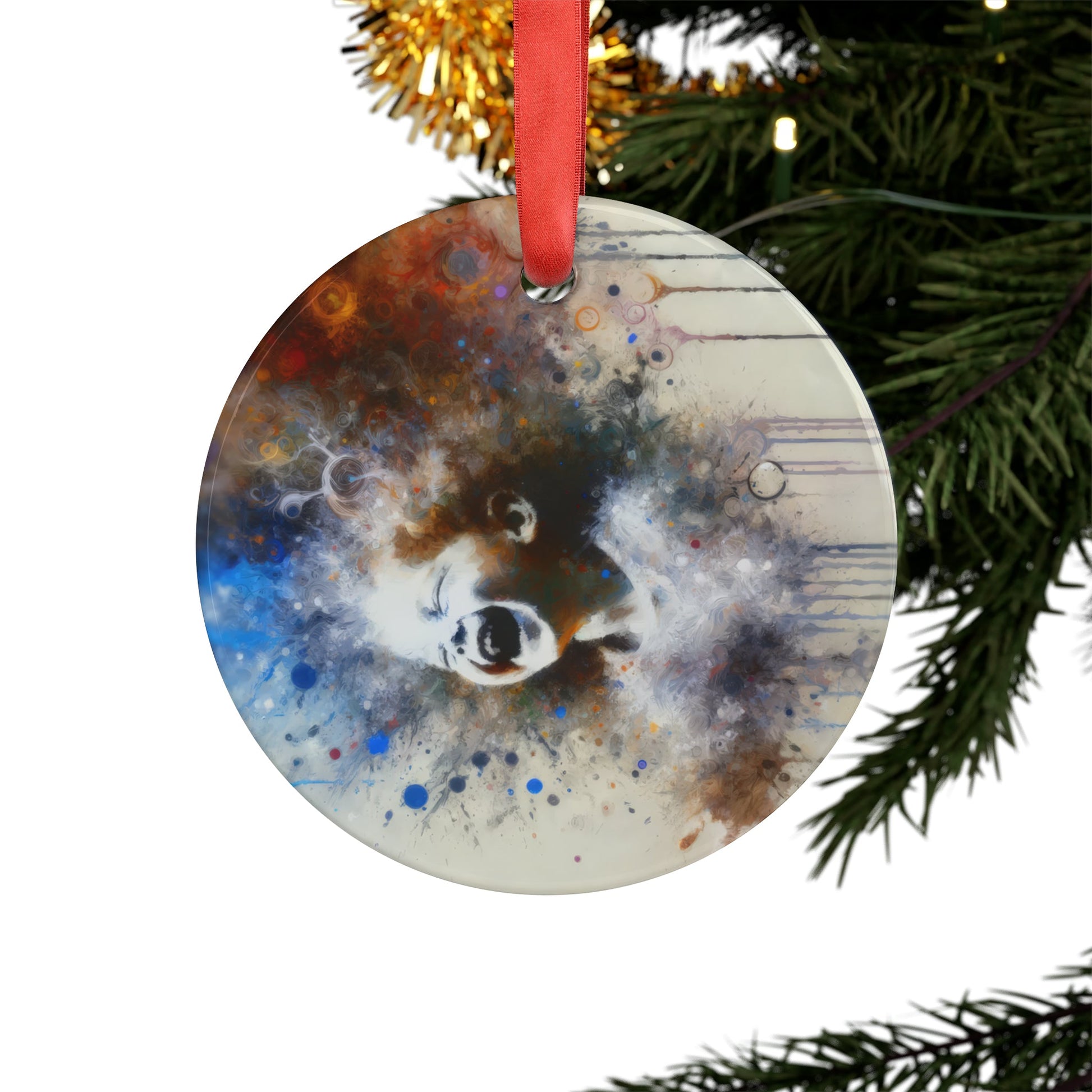 Laughter Essence Presence Acrylic Ornament with Ribbon - ATUH.ART