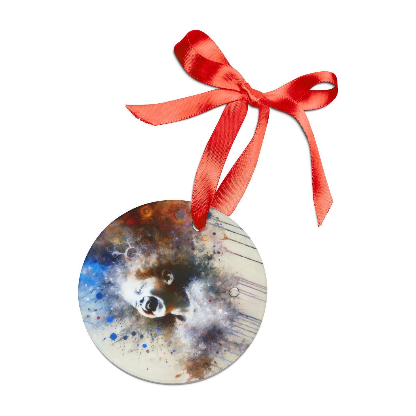 Laughter Essence Presence Acrylic Ornament with Ribbon - ATUH.ART