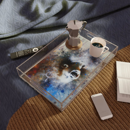 Laughter Essence Presence Acrylic Serving Tray - ATUH.ART