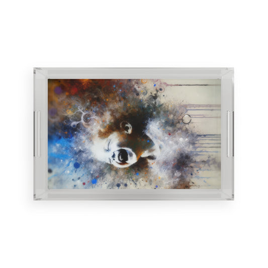 Laughter Essence Presence Acrylic Serving Tray - ATUH.ART