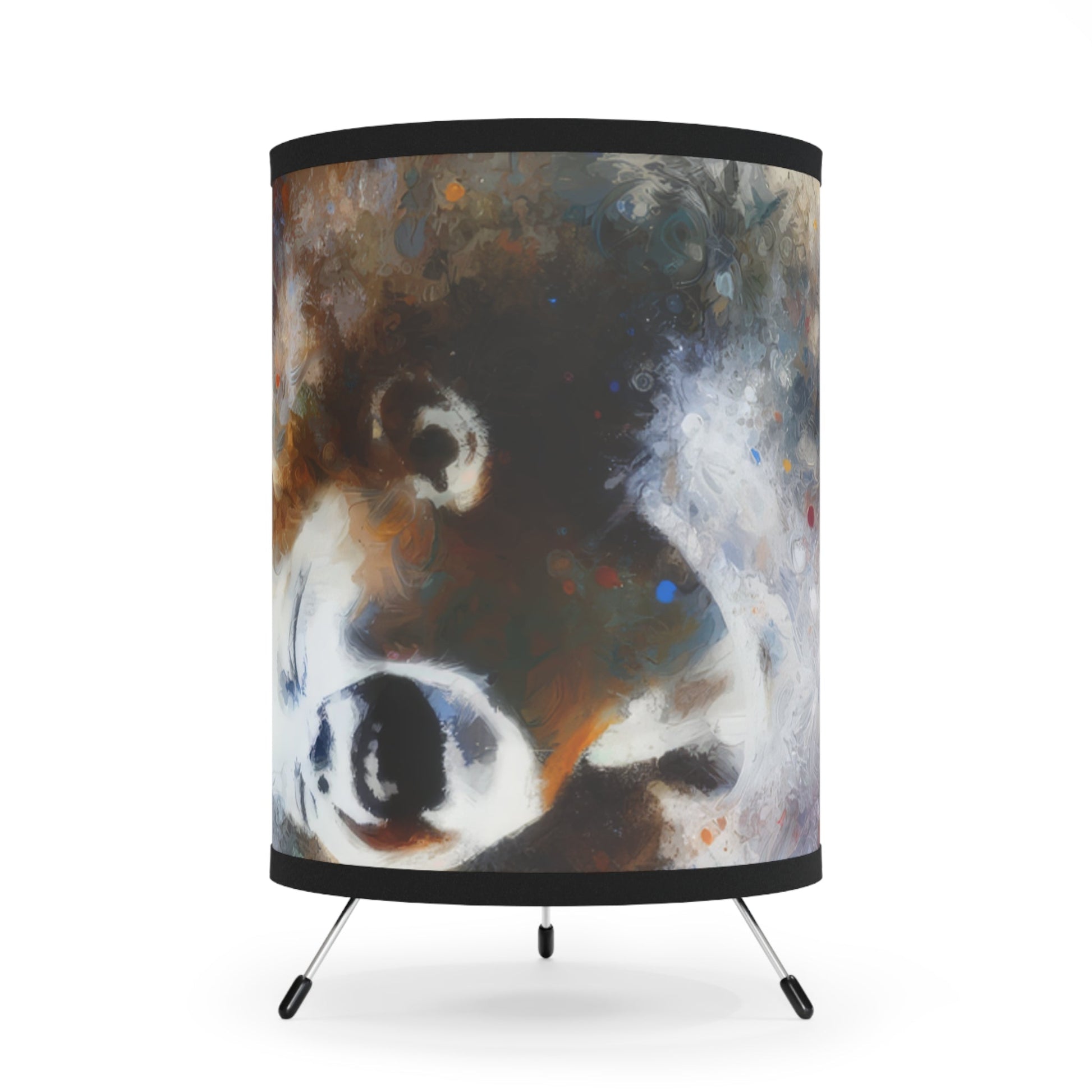 Laughter Essence Presence Tripod Lamp with High-Res Printed Shade, US\CA plug - ATUH.ART