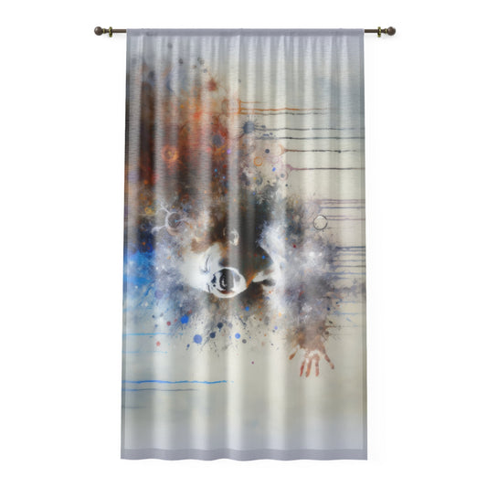 Laughter Essence Presence Window Curtain - ATUH.ART