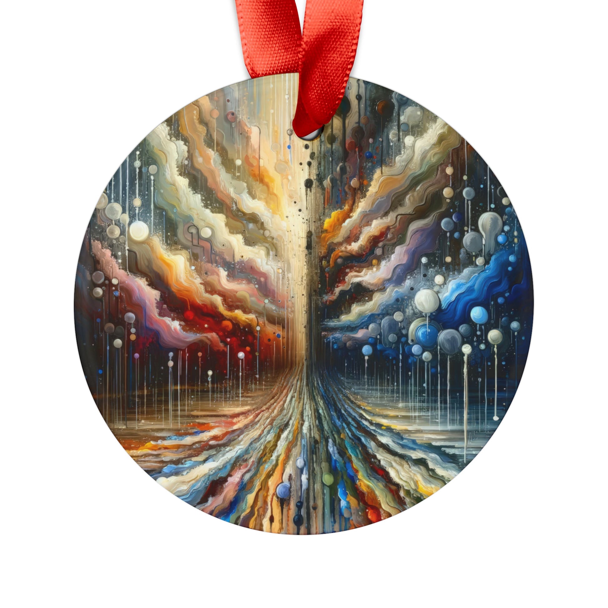 Linguistic Resonance Cascade Acrylic Ornament with Ribbon - ATUH.ART