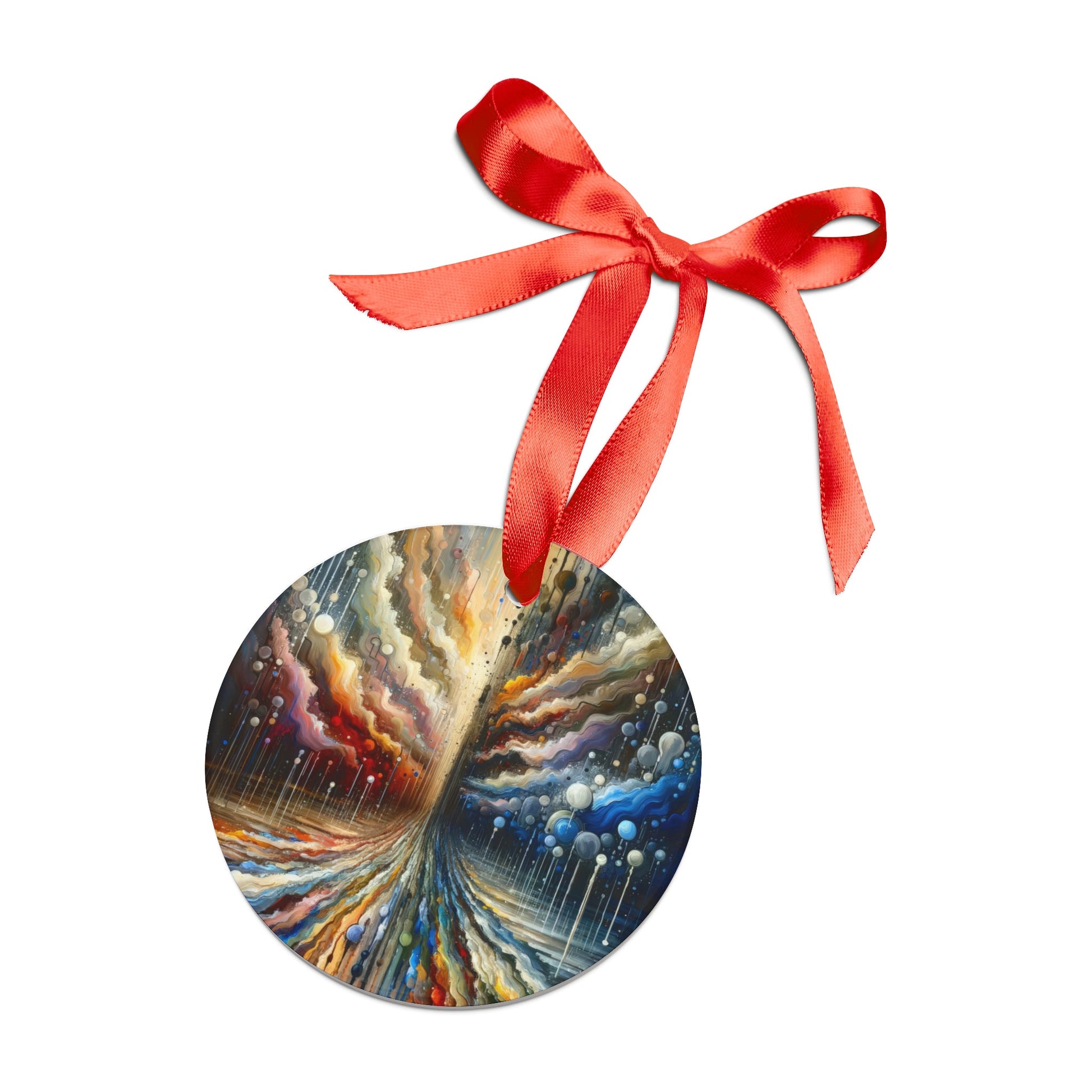 Linguistic Resonance Cascade Acrylic Ornament with Ribbon - ATUH.ART