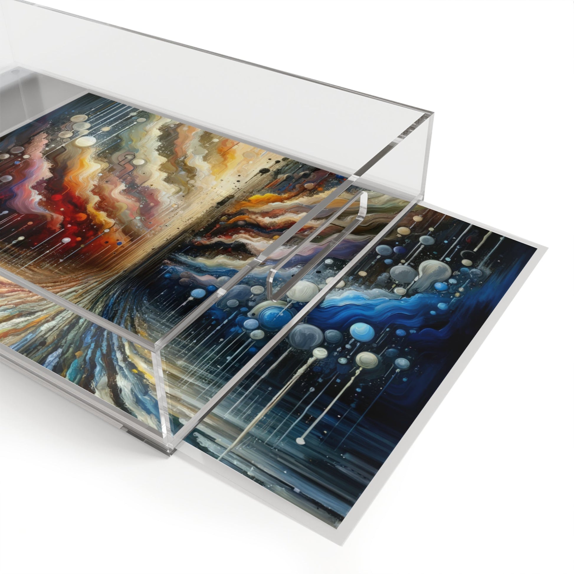 Linguistic Resonance Cascade Acrylic Serving Tray - ATUH.ART