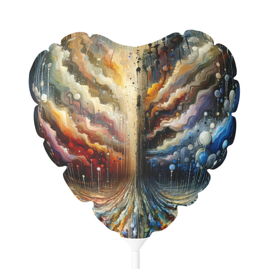 Linguistic Resonance Cascade Balloon (Round and Heart-shaped), 11" - ATUH.ART