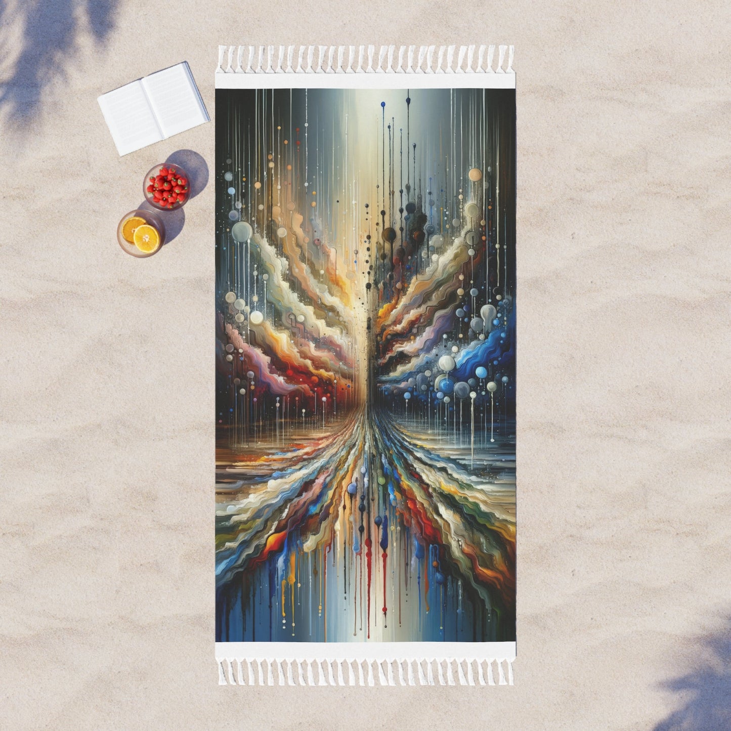 Linguistic Resonance Cascade Boho Beach Cloth - ATUH.ART