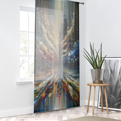 Linguistic Resonance Cascade Window Curtain - ATUH.ART