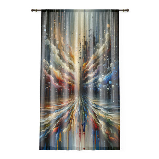 Linguistic Resonance Cascade Window Curtain - ATUH.ART