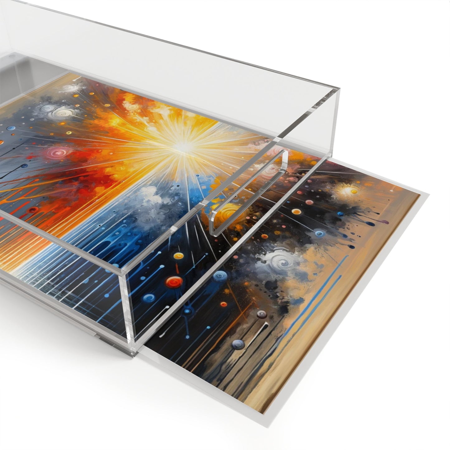 Luminous Abstract Tachism Acrylic Serving Tray - ATUH.ART