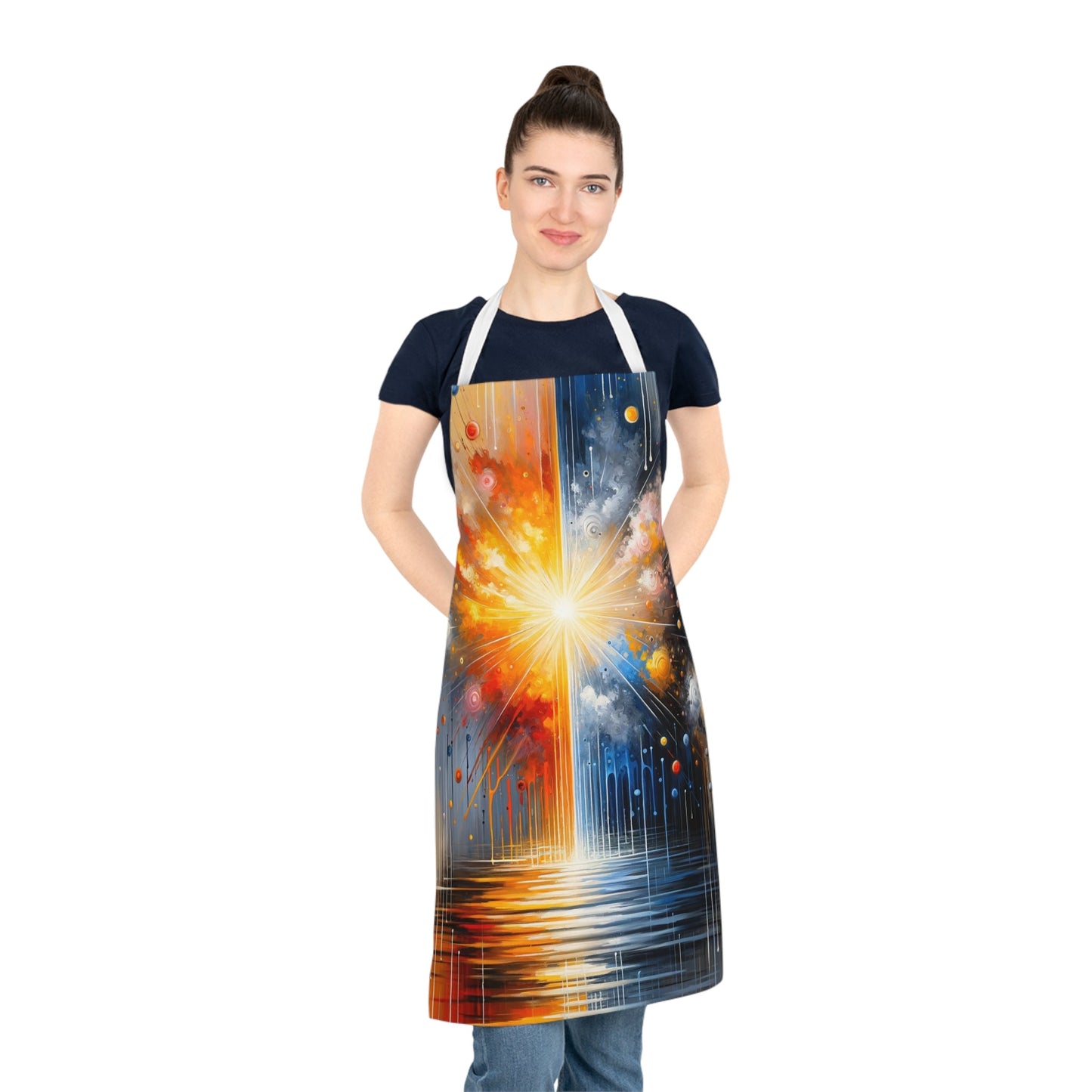 Luminous Abstract Tachism Adult Apron (AOP) - ATUH.ART