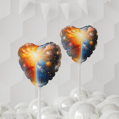 Luminous Abstract Tachism Balloon (Round and Heart-shaped), 11" - ATUH.ART