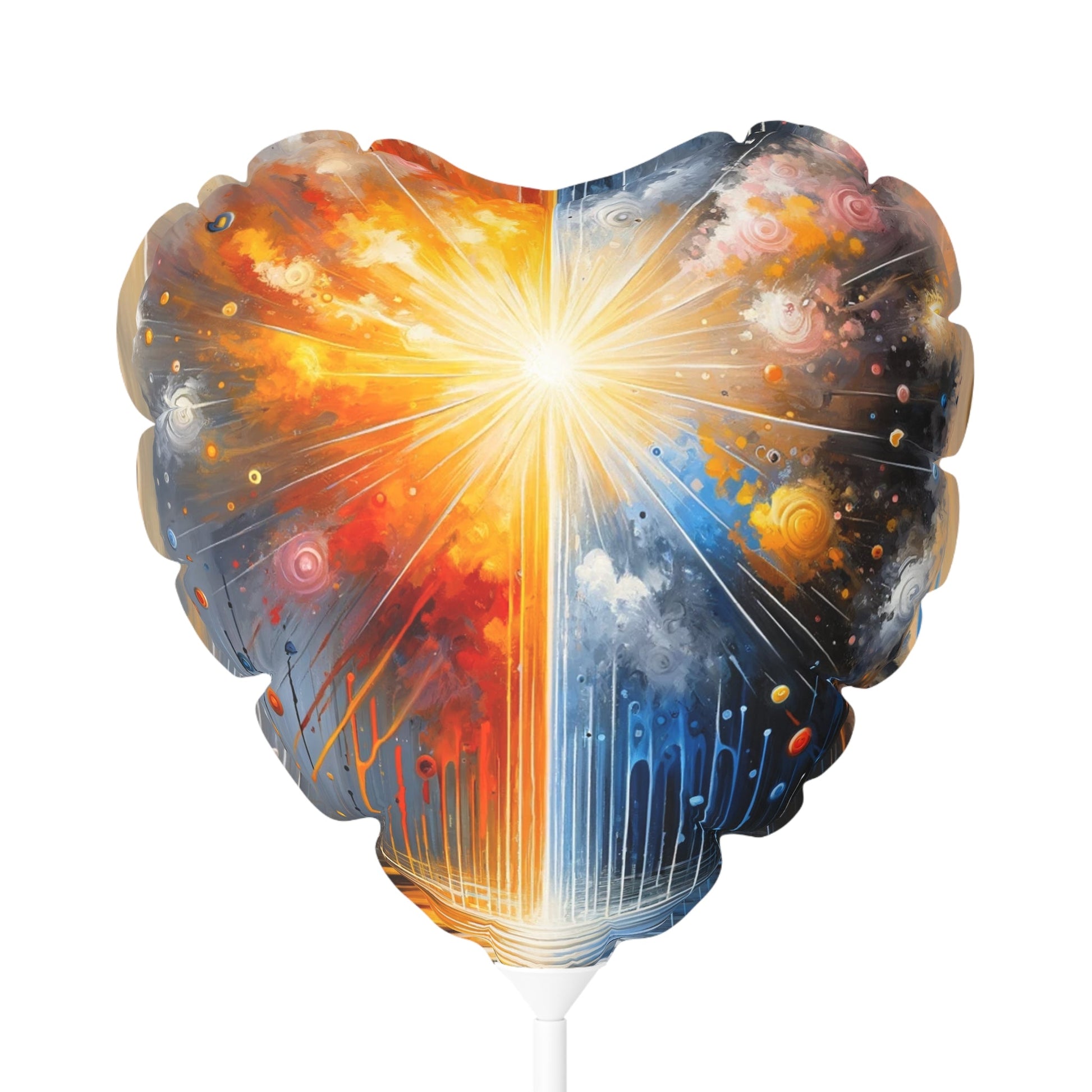 Luminous Abstract Tachism Balloon (Round and Heart-shaped), 11" - ATUH.ART