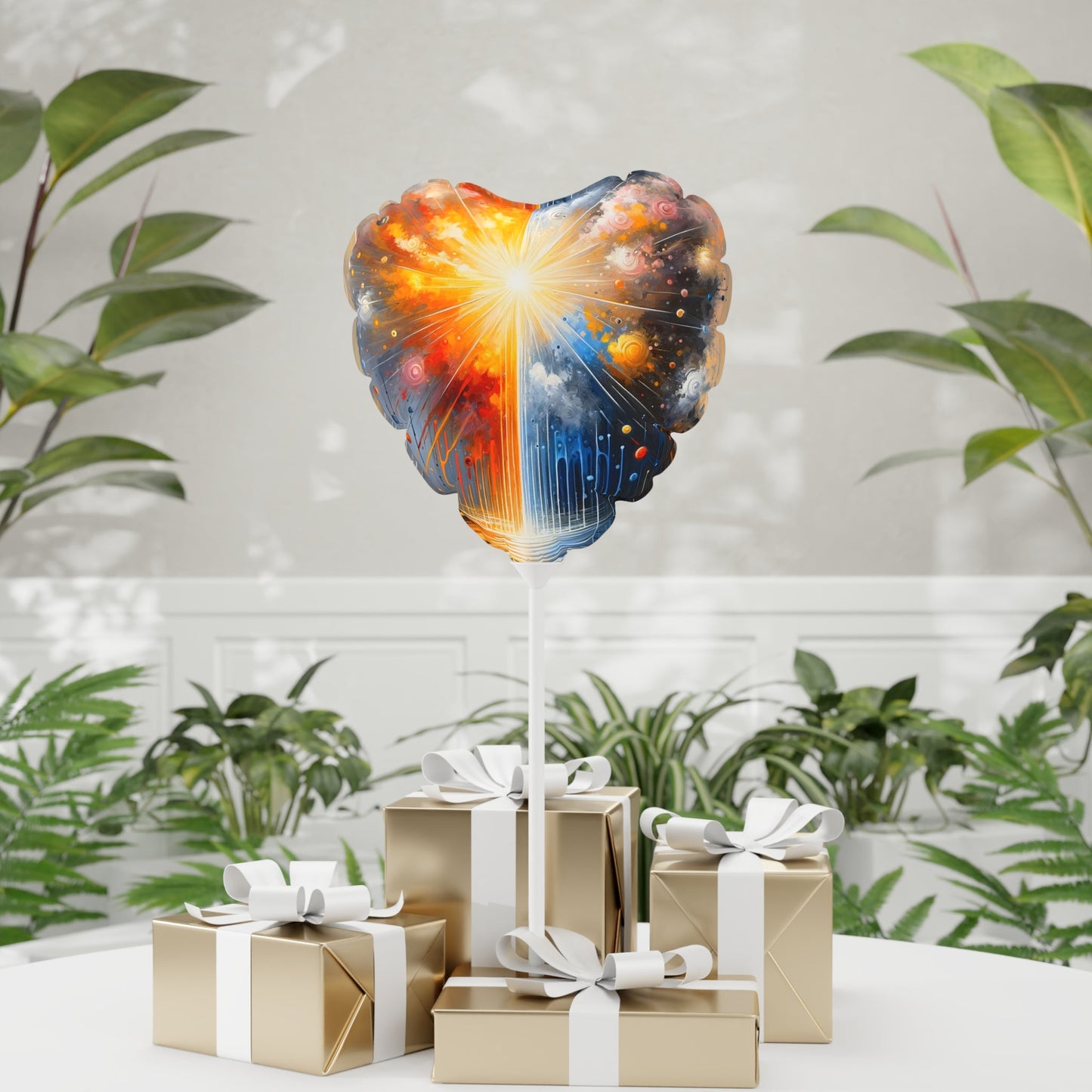 Luminous Abstract Tachism Balloon (Round and Heart-shaped), 11" - ATUH.ART