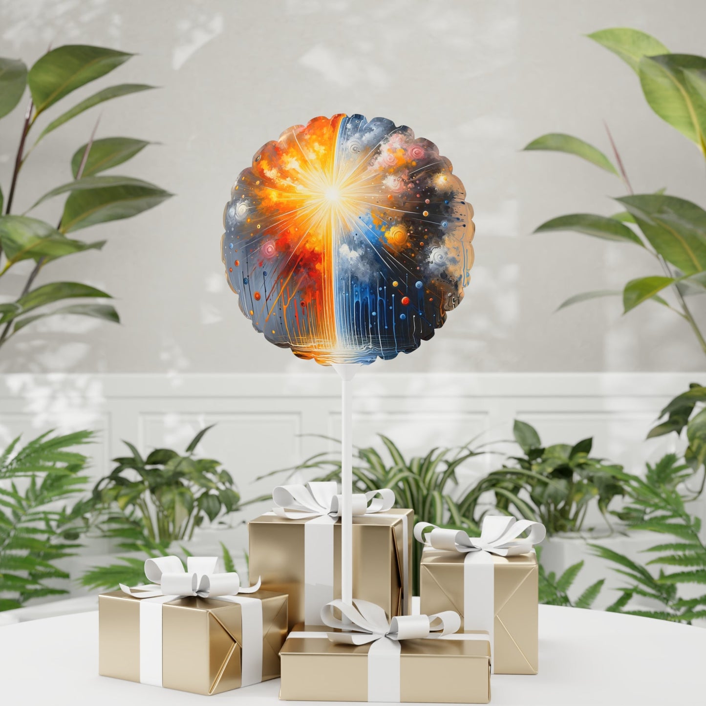 Luminous Abstract Tachism Balloon (Round and Heart-shaped), 11" - ATUH.ART