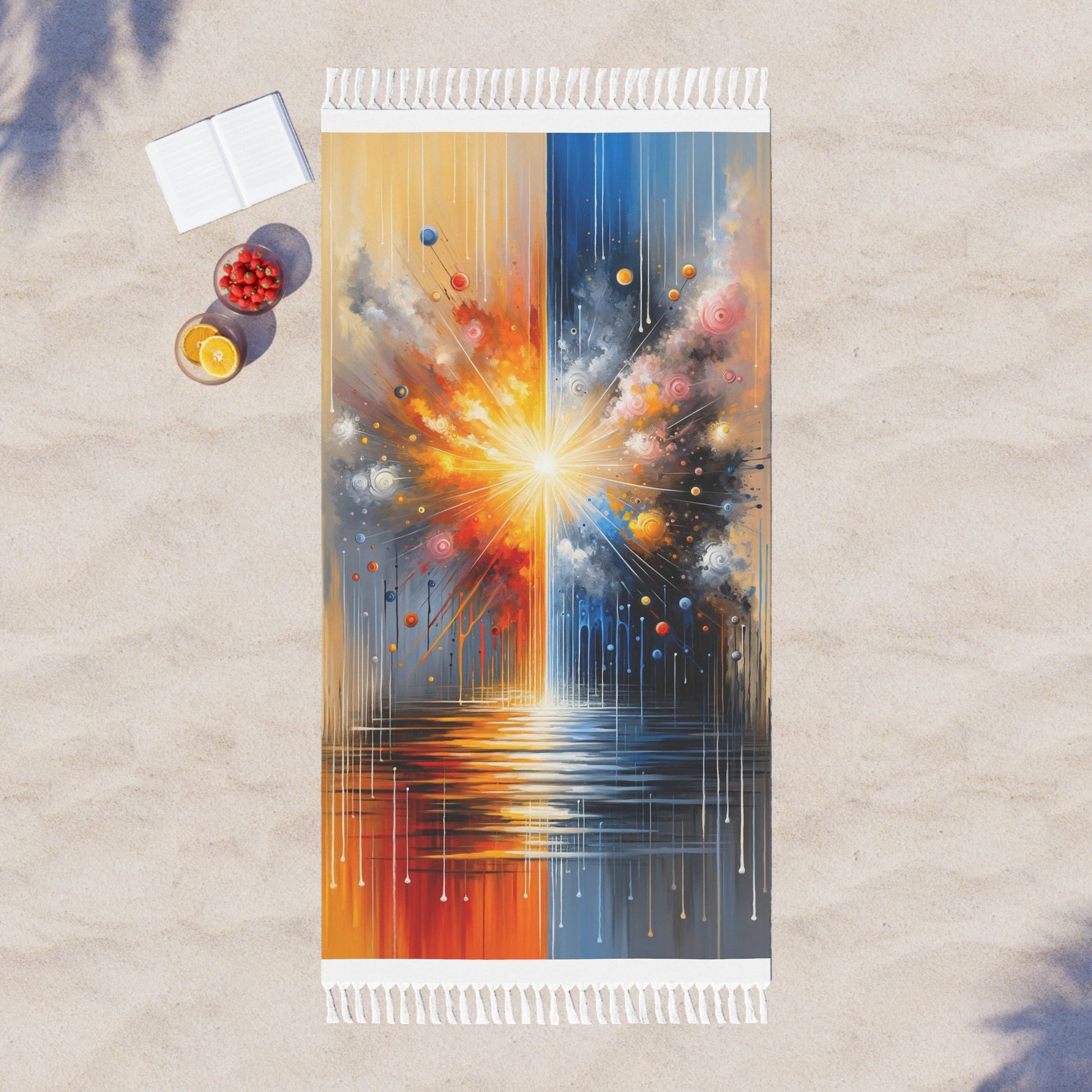 Luminous Abstract Tachism Boho Beach Cloth - ATUH.ART