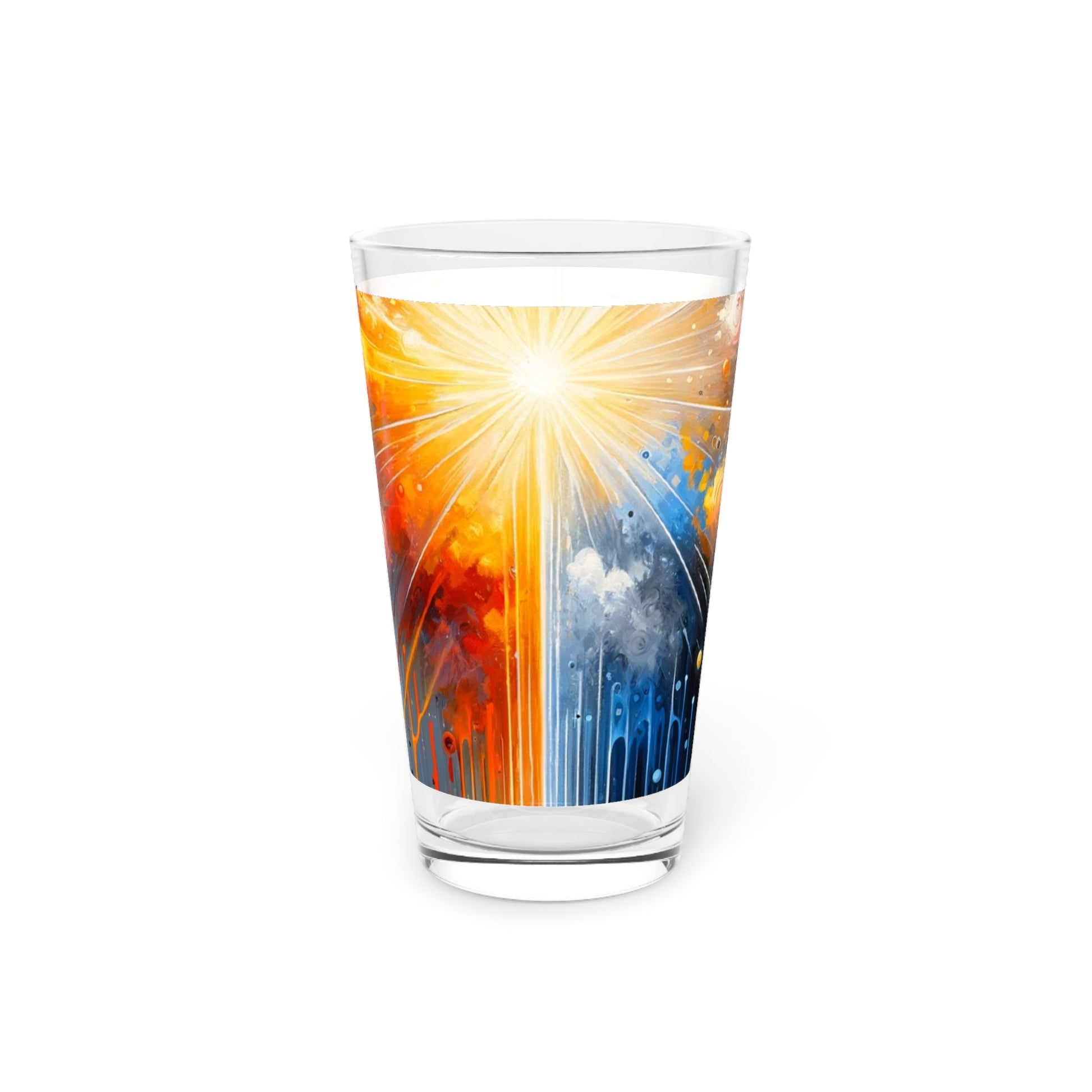 Luminous Abstract Tachism Pint Glass, 16oz - ATUH.ART