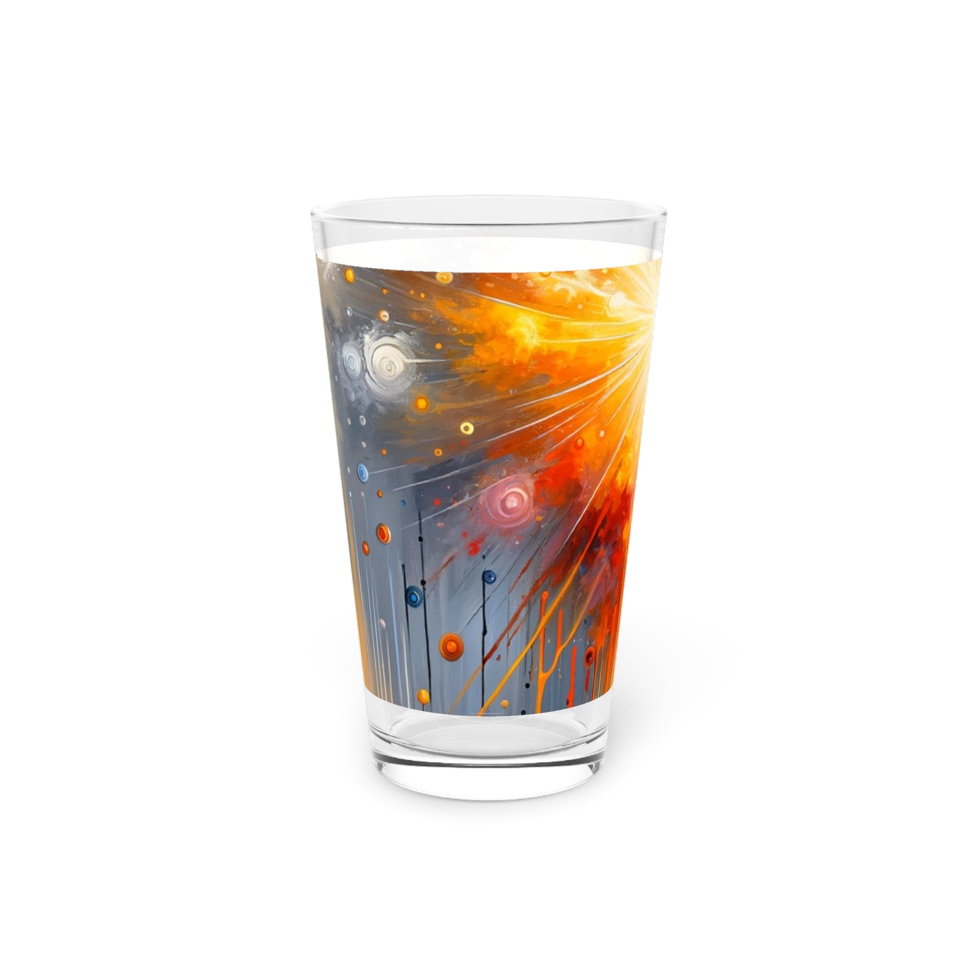 Luminous Abstract Tachism Pint Glass, 16oz - ATUH.ART