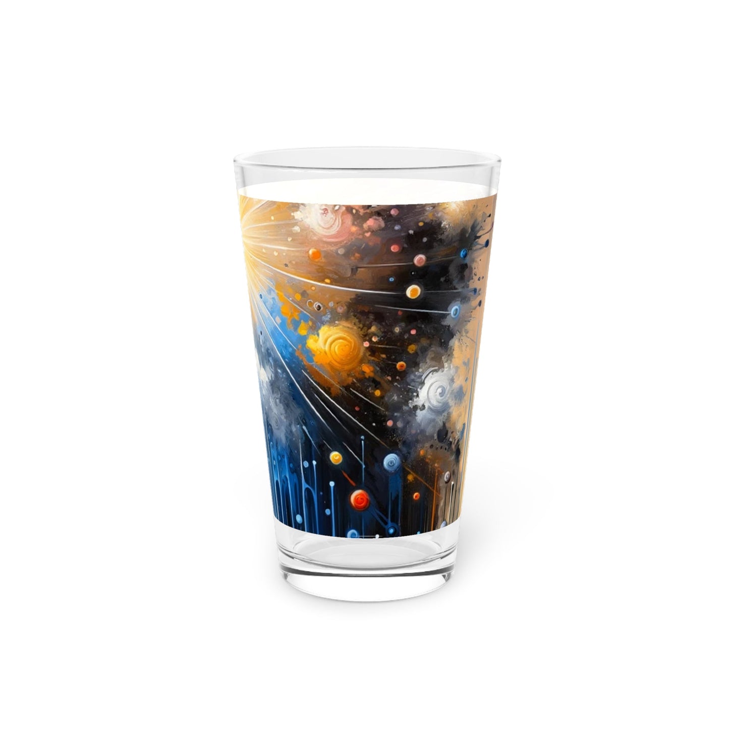 Luminous Abstract Tachism Pint Glass, 16oz - ATUH.ART