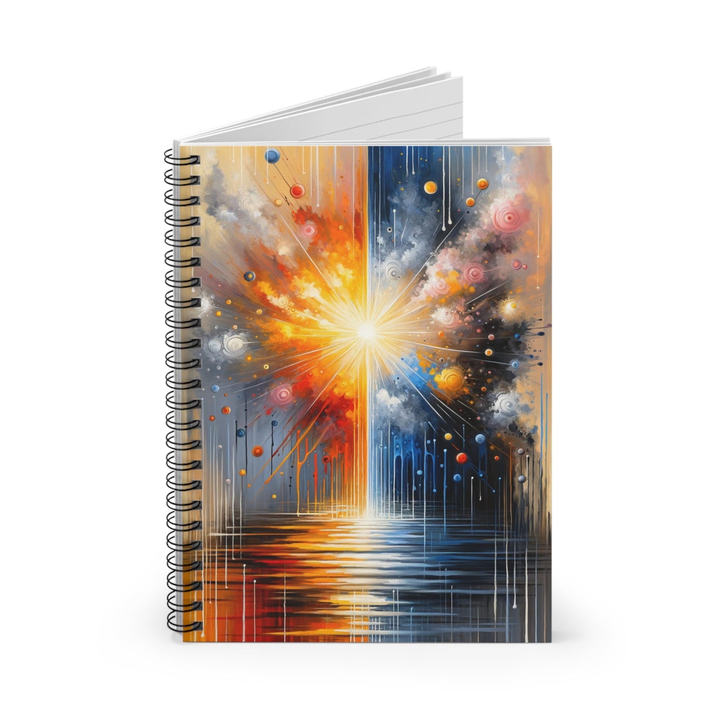 Luminous Abstract Tachism Spiral Notebook - Ruled Line - ATUH.ART