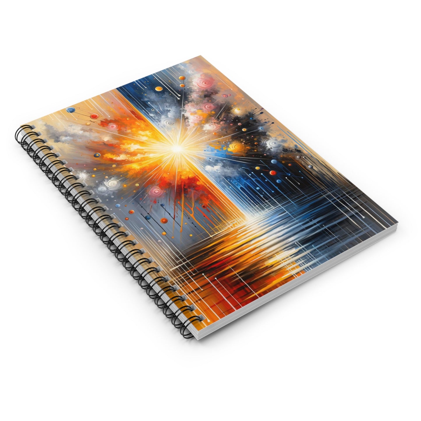 Luminous Abstract Tachism Spiral Notebook - Ruled Line - ATUH.ART