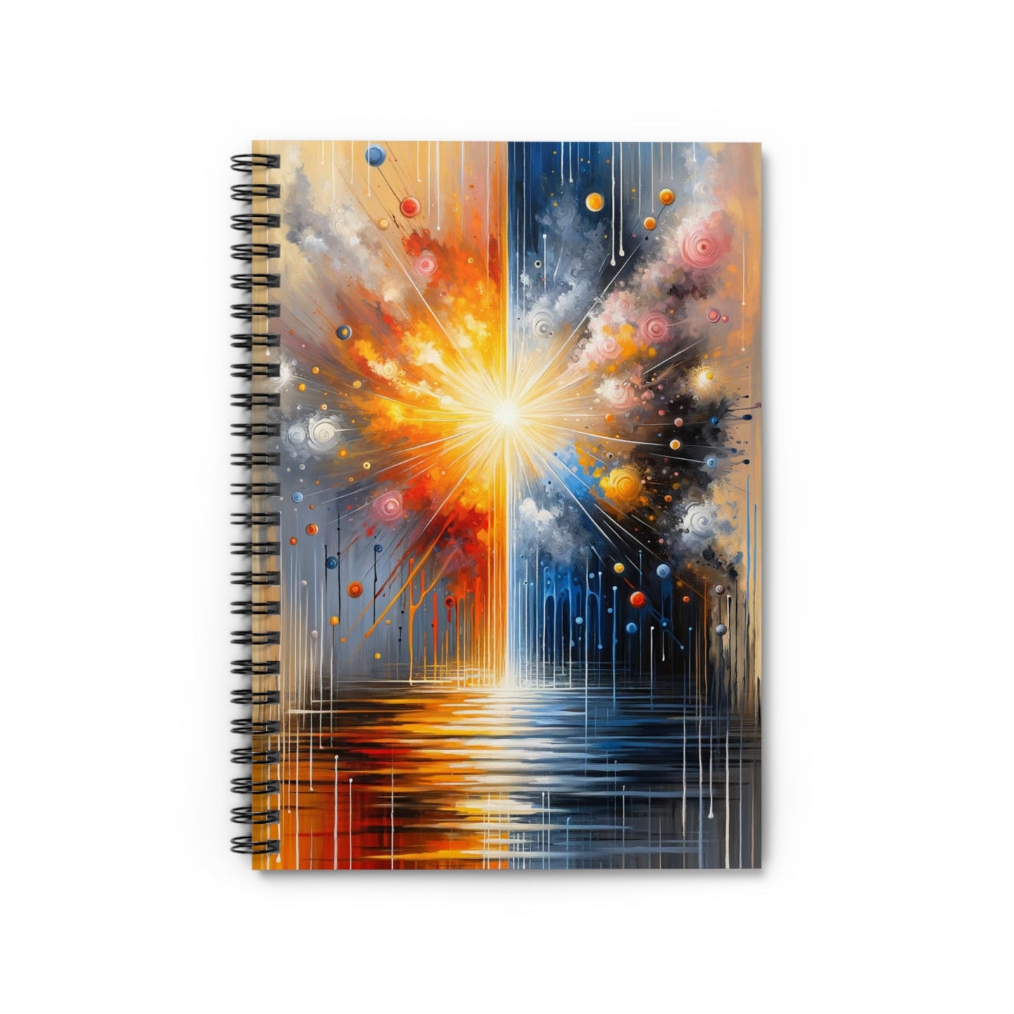 Luminous Abstract Tachism Spiral Notebook - Ruled Line - ATUH.ART