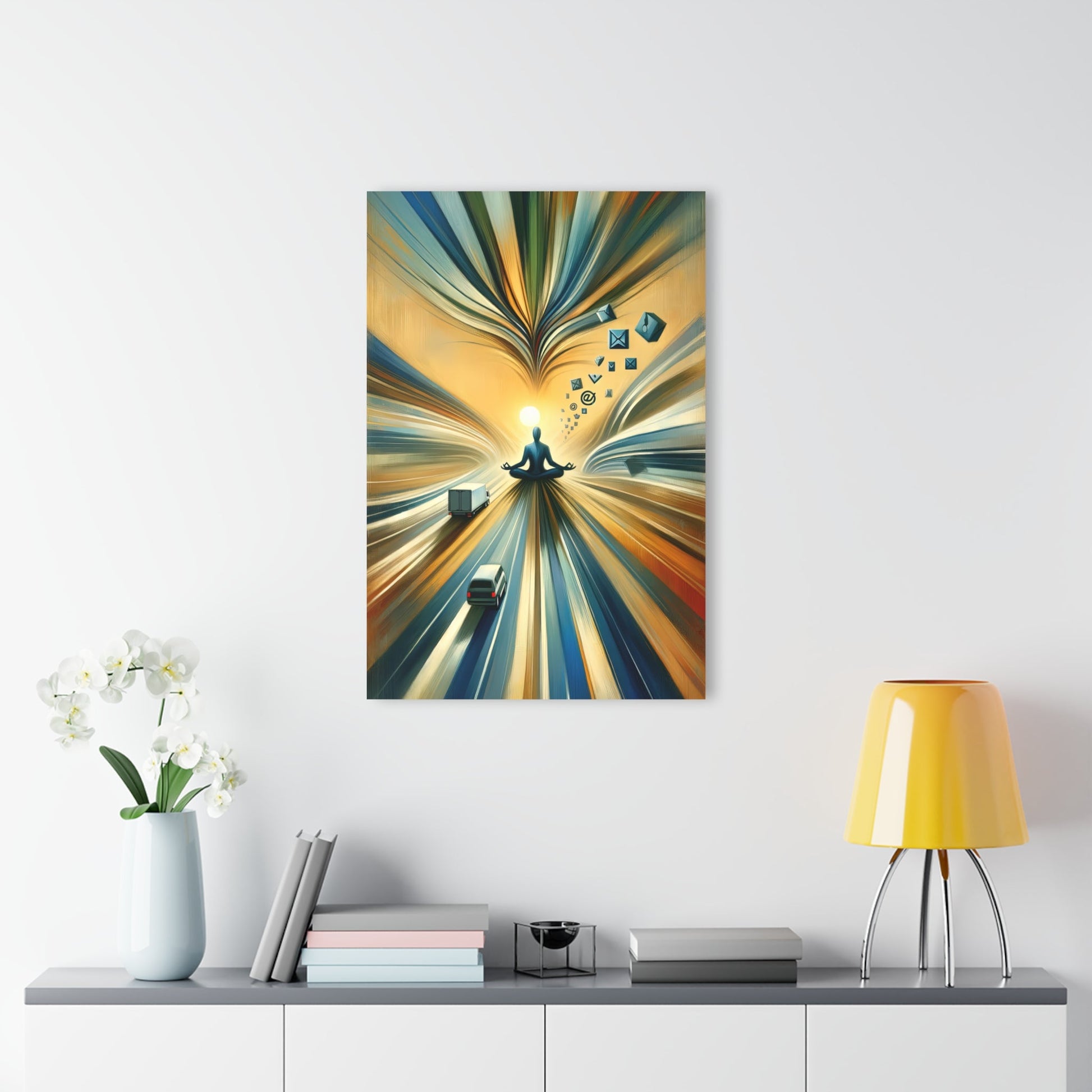 Meditative Commute Flow Acrylic Prints (French Cleat Hanging) - ATUH.ART