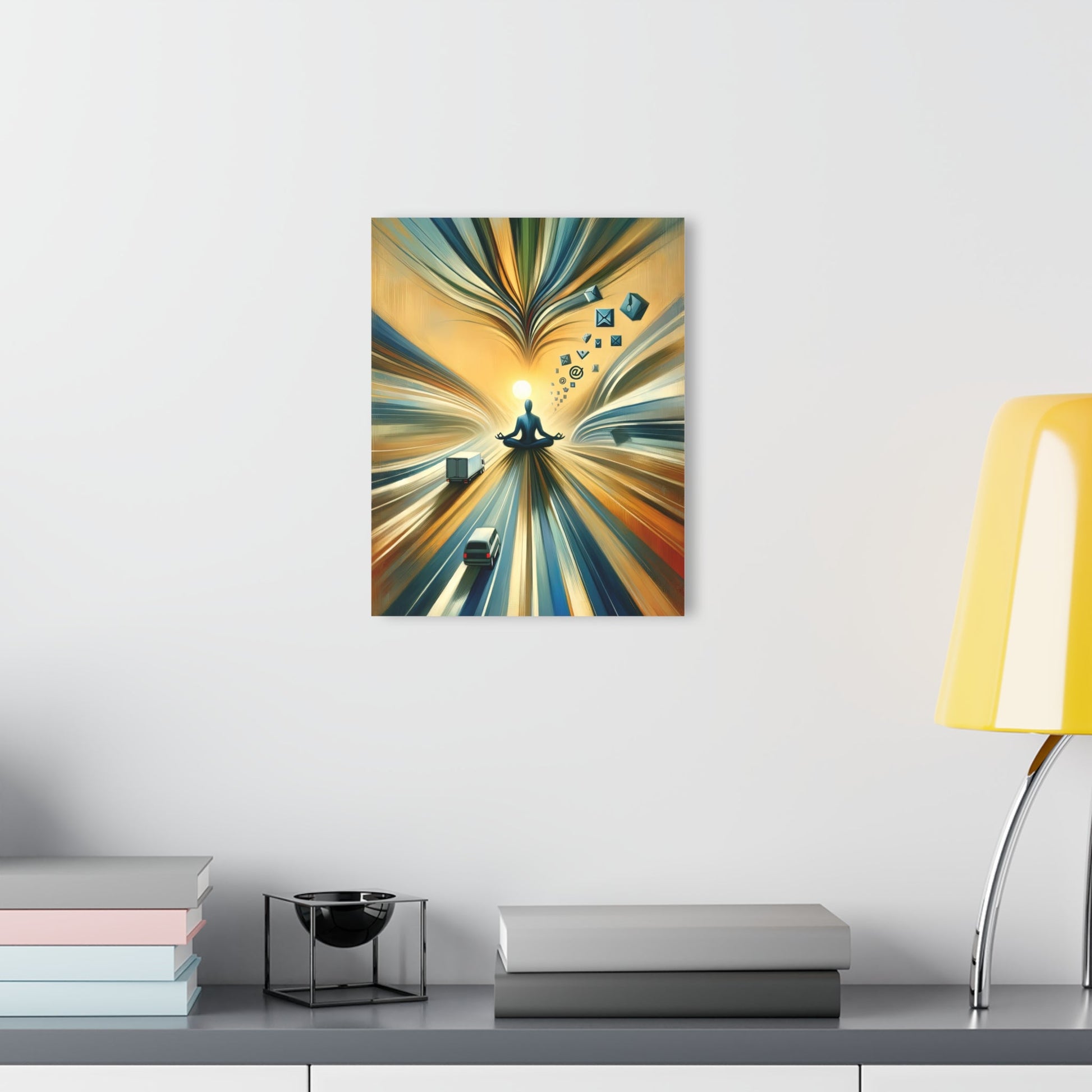 Meditative Commute Flow Acrylic Prints (French Cleat Hanging) - ATUH.ART