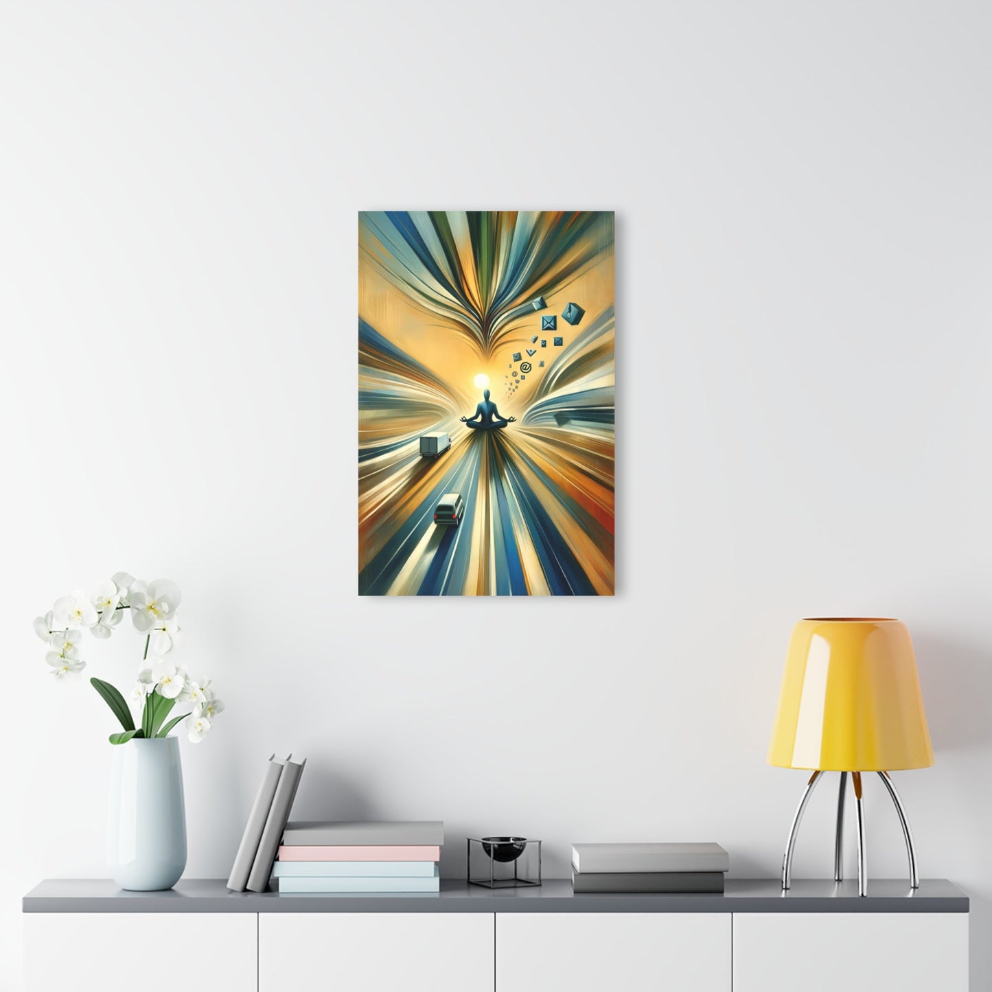 Meditative Commute Flow Acrylic Prints (French Cleat Hanging) - ATUH.ART