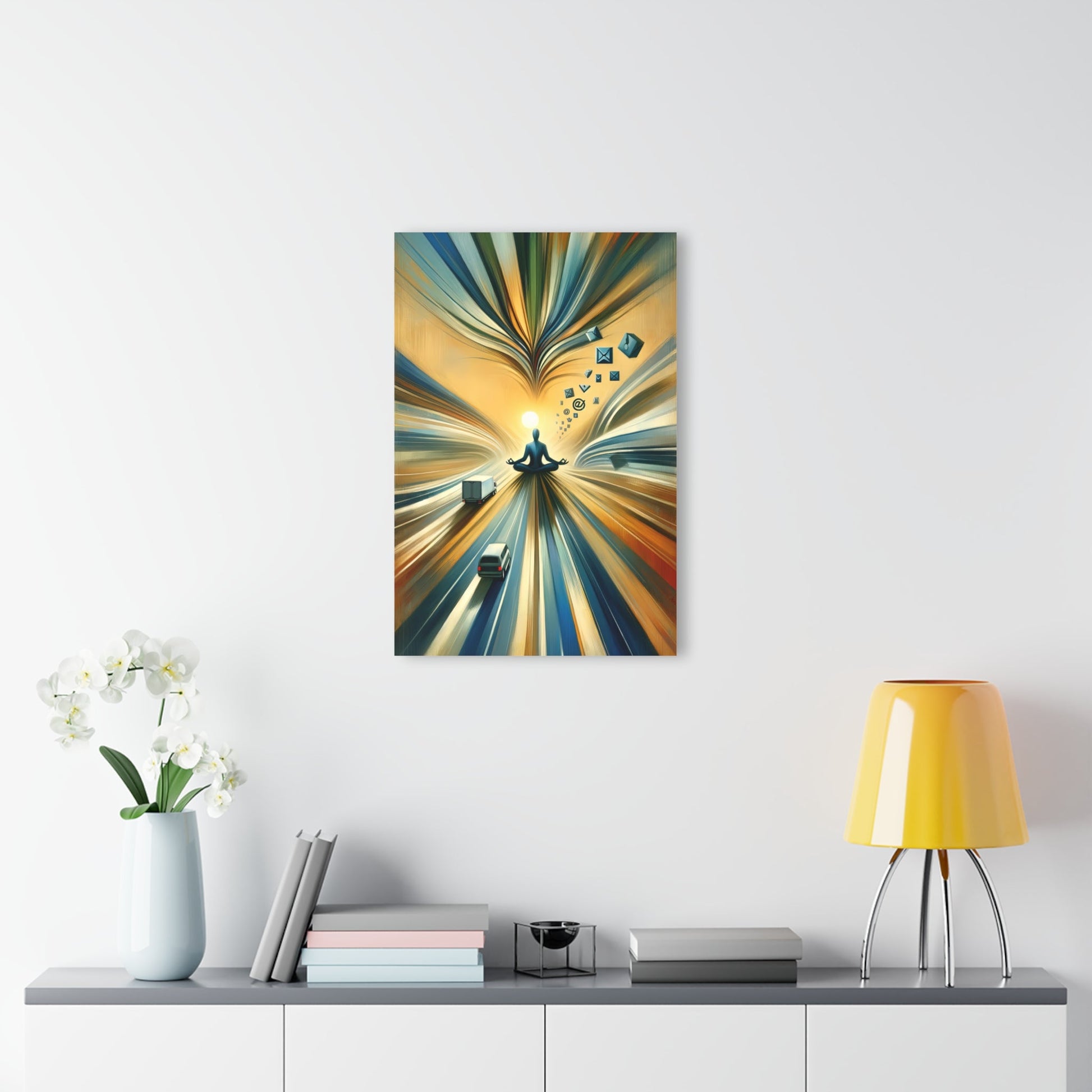 Meditative Commute Flow Acrylic Prints (French Cleat Hanging) - ATUH.ART