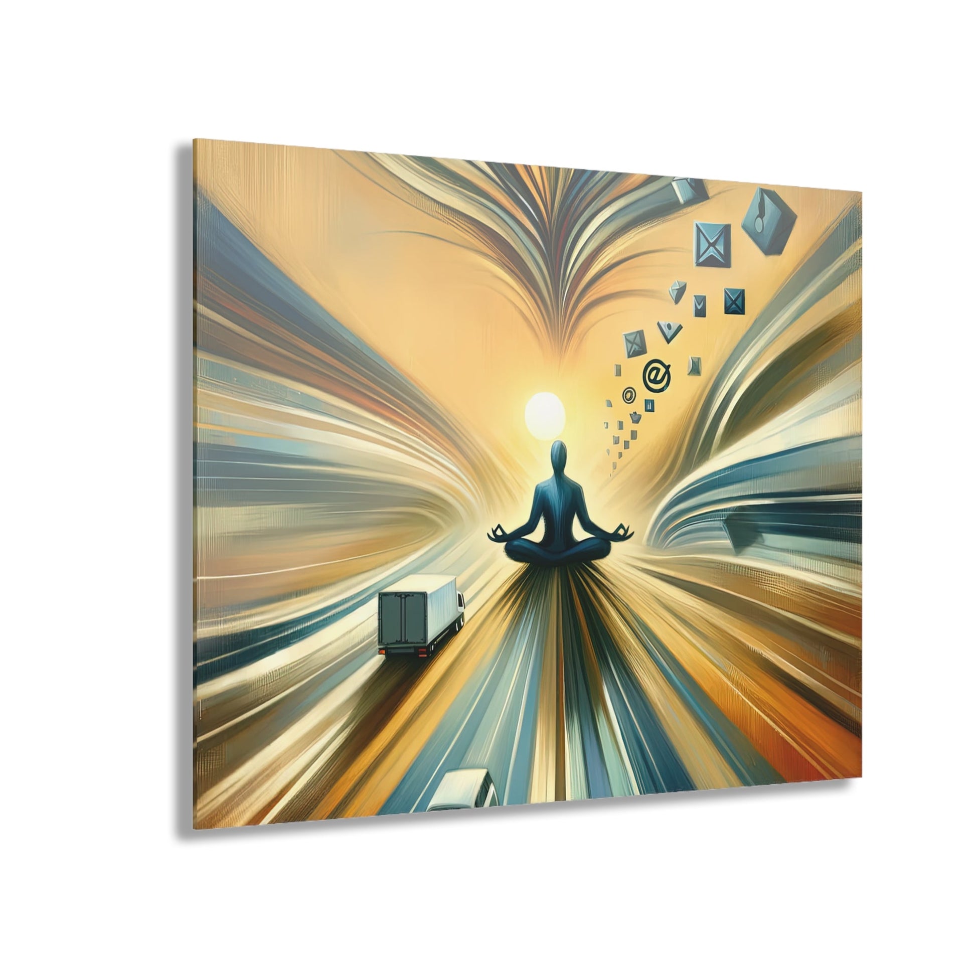 Meditative Commute Flow Acrylic Prints (French Cleat Hanging) - ATUH.ART