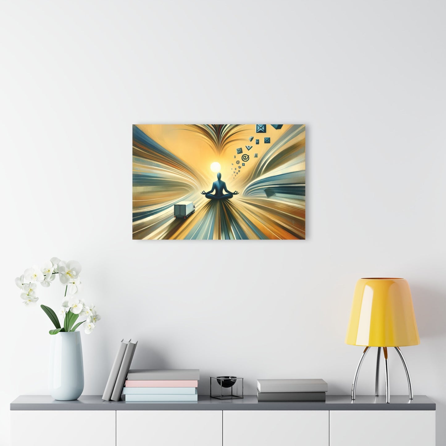 Meditative Commute Flow Acrylic Prints (French Cleat Hanging) - ATUH.ART