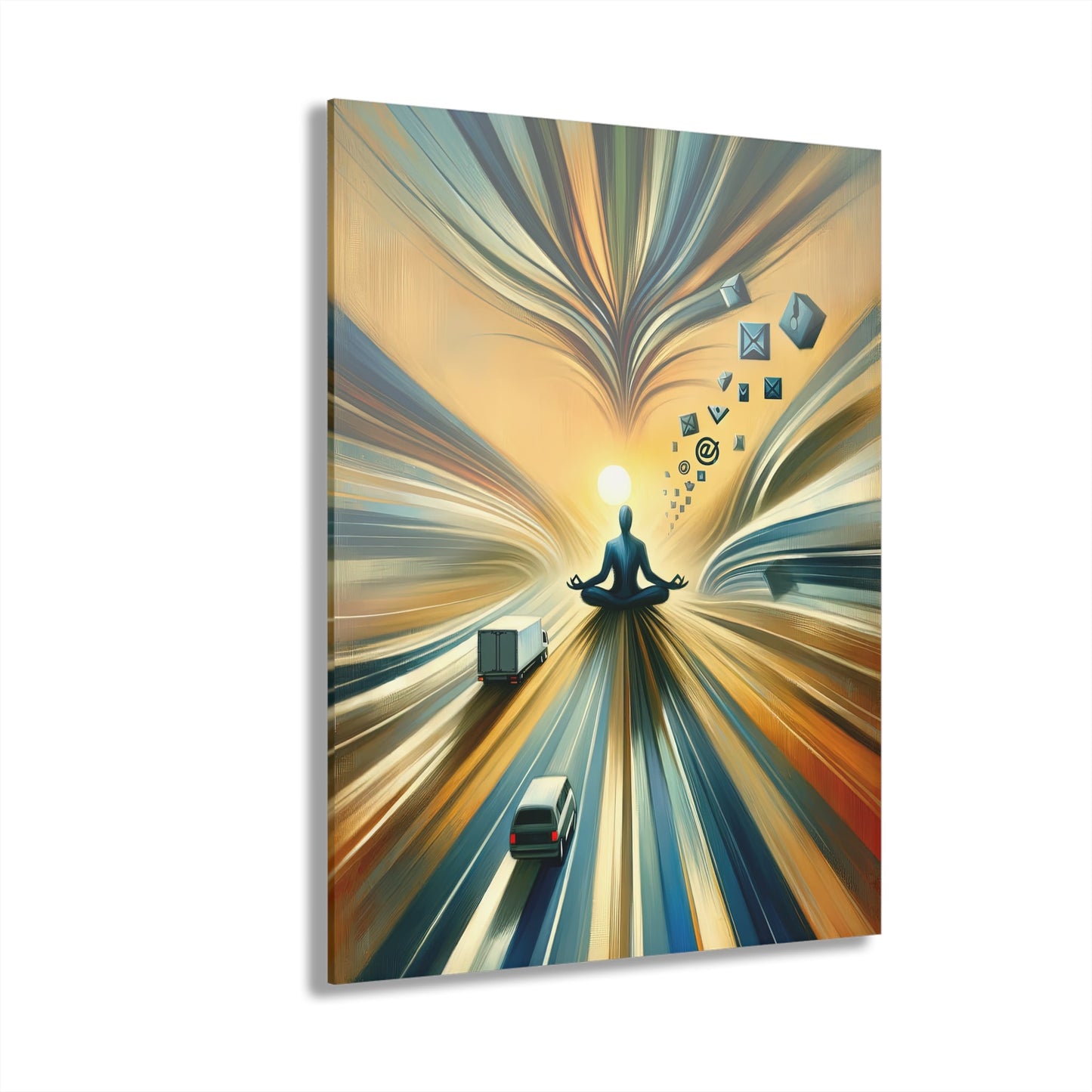 Meditative Commute Flow Acrylic Prints (French Cleat Hanging) - ATUH.ART