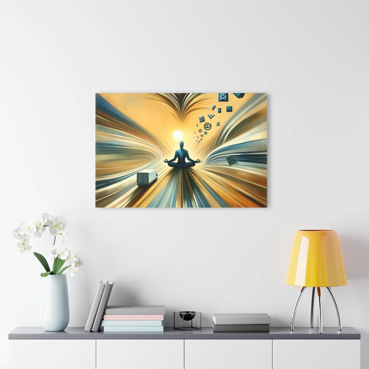 Meditative Commute Flow Acrylic Prints (French Cleat Hanging) - ATUH.ART