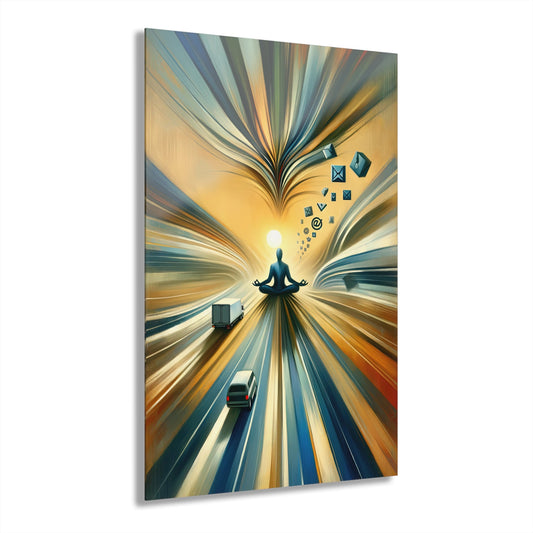 Meditative Commute Flow Acrylic Prints (French Cleat Hanging) - ATUH.ART