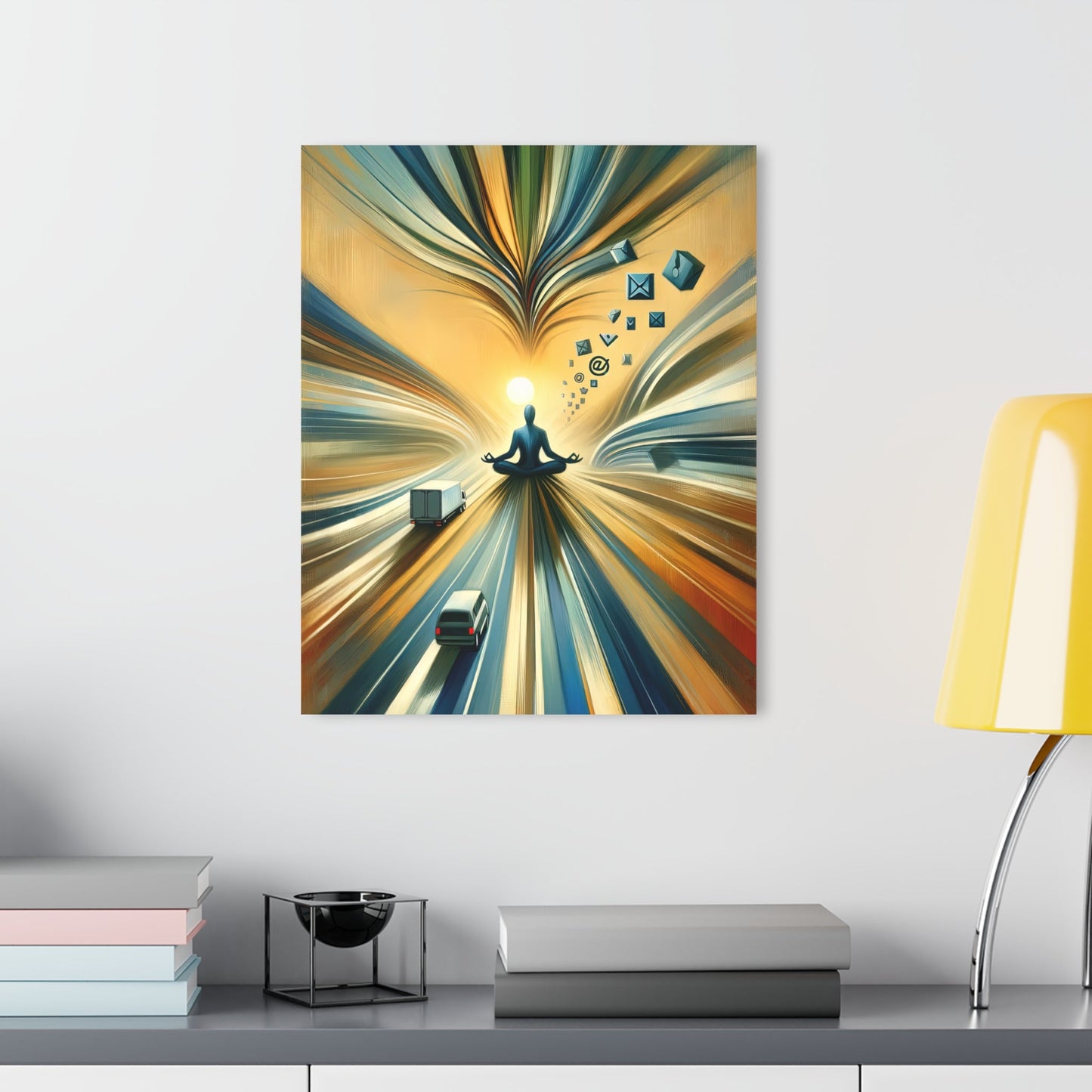 Meditative Commute Flow Acrylic Prints (French Cleat Hanging) - ATUH.ART