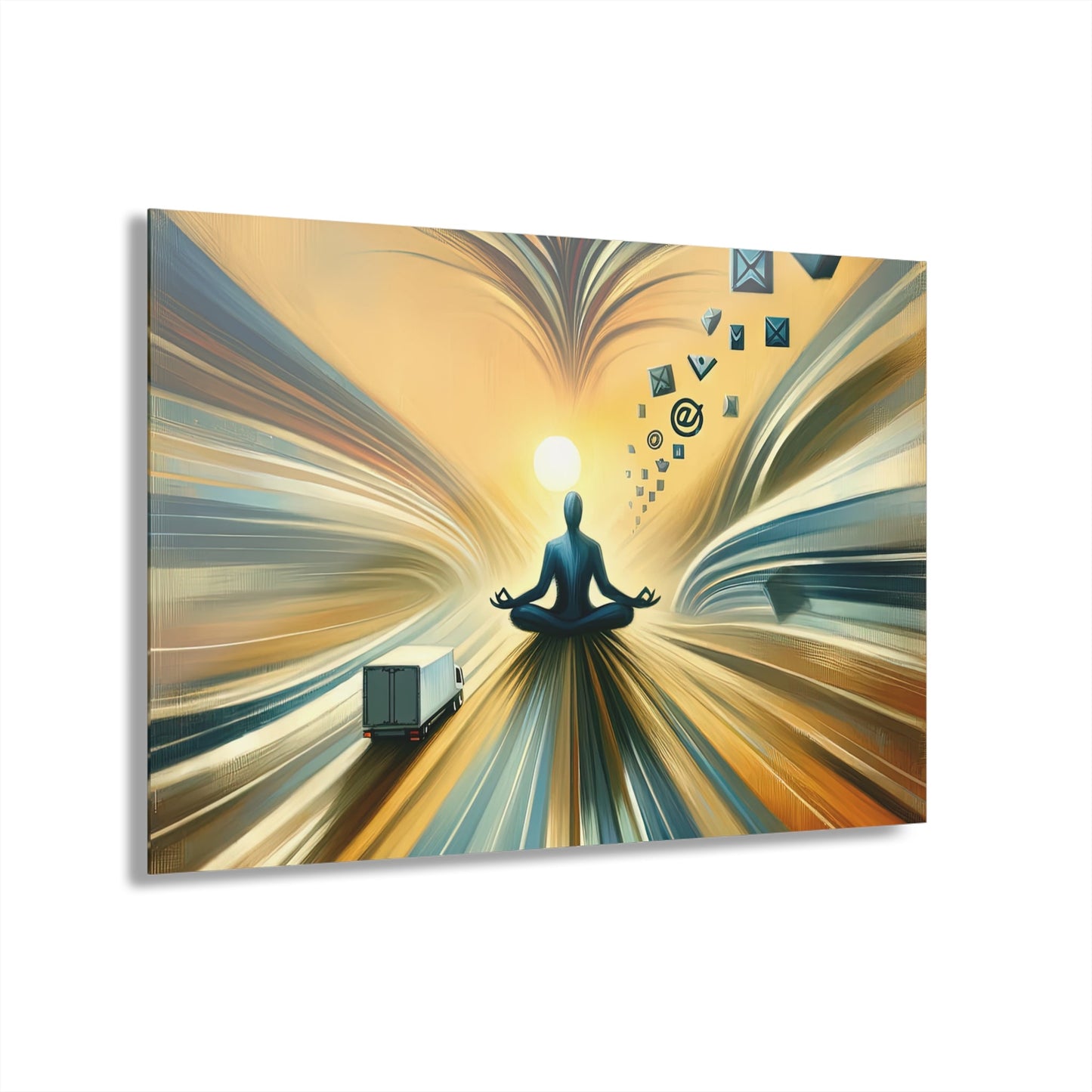 Meditative Commute Flow Acrylic Prints (French Cleat Hanging) - ATUH.ART