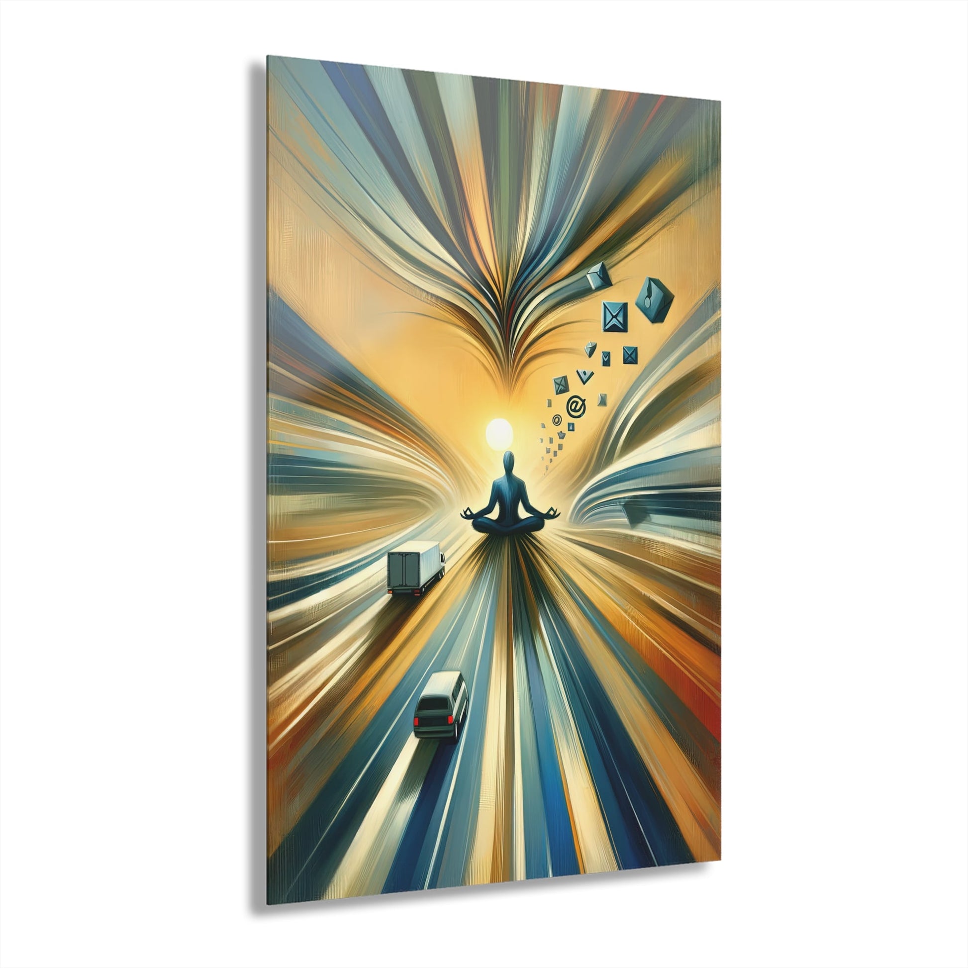 Meditative Commute Flow Acrylic Prints (French Cleat Hanging) - ATUH.ART
