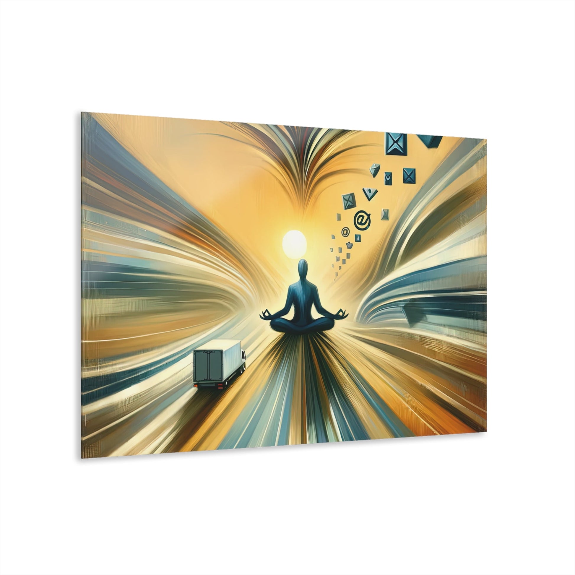 Meditative Commute Flow Acrylic Prints (French Cleat Hanging) - ATUH.ART