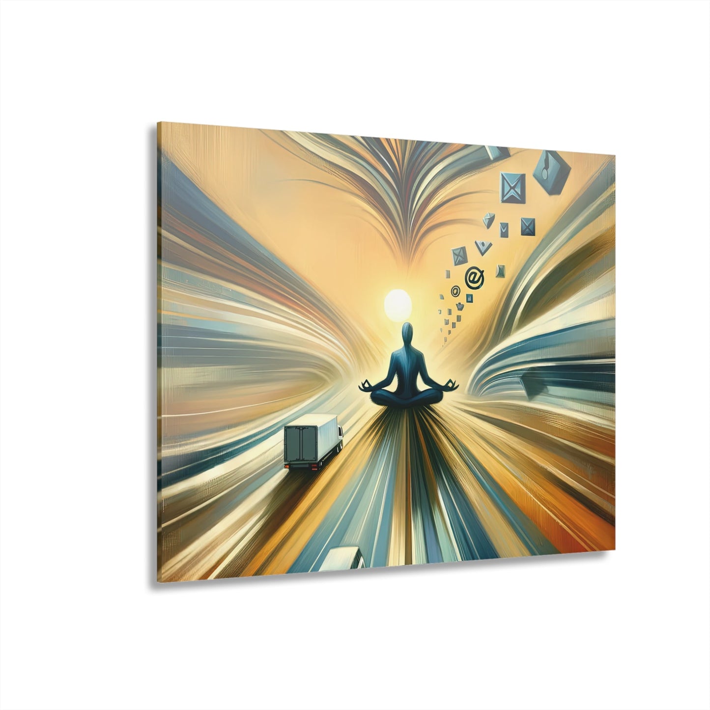 Meditative Commute Flow Acrylic Prints (French Cleat Hanging) - ATUH.ART