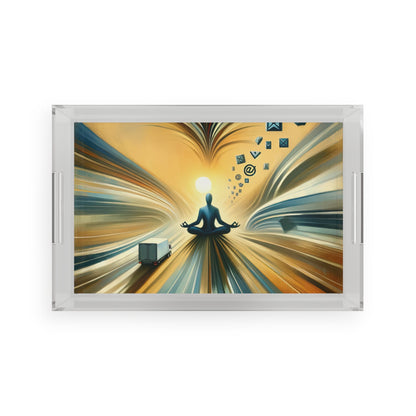 Meditative Commute Flow Acrylic Serving Tray - ATUH.ART